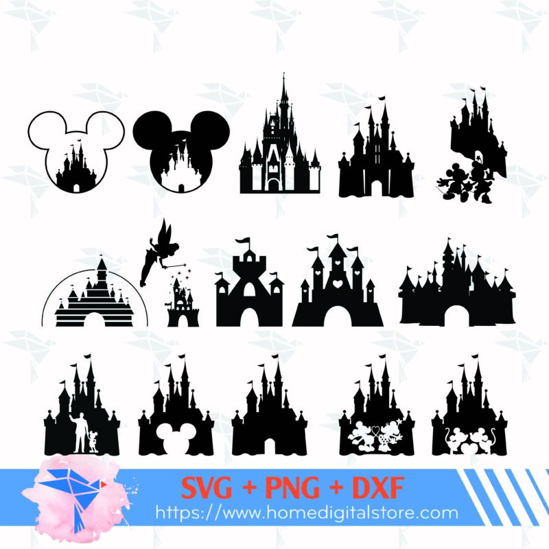 Disney Castle SVG PNG DXF