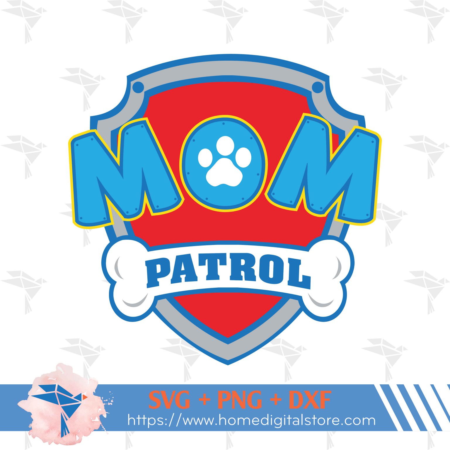 Paw Patrol Mom SVG PNG DXF For Cutting Printing Designing Or More