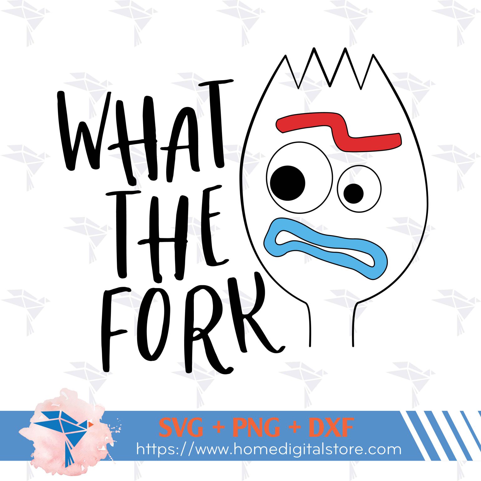 What The Fork Forky SVG PNG DXF