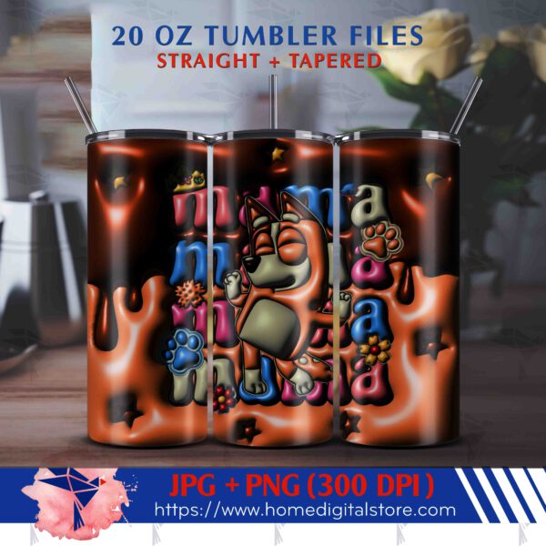 20oz 3d Bluey Tumbler Wrap