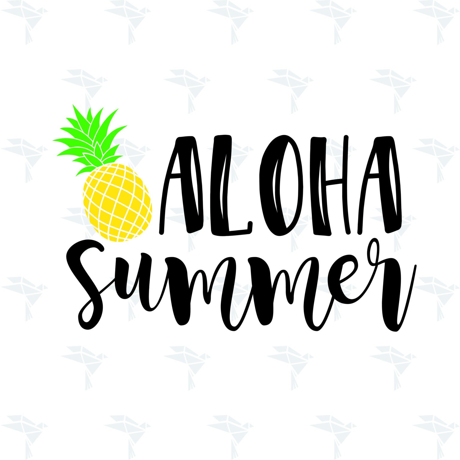 Summer Monogram SVG, PNG, DXF