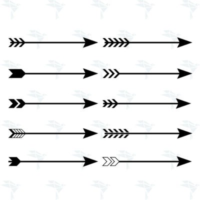 Arrow Silhouette SVG, PNG, DXF for Cutting, Printing, Designing or more