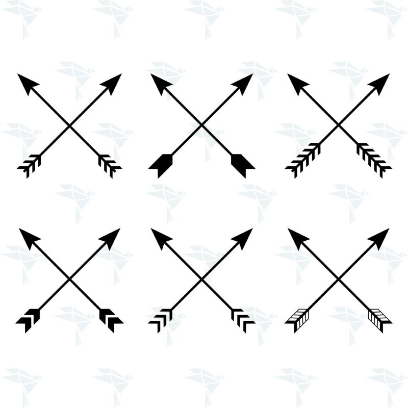 Crossed Arrow SVG, PNG, DXF for Cutting, Printing, Designing or more