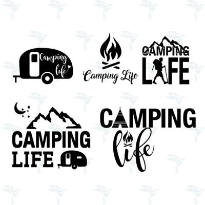 Camping Life SVG, PNG, DXF for Cutting, Printing, Designing or more