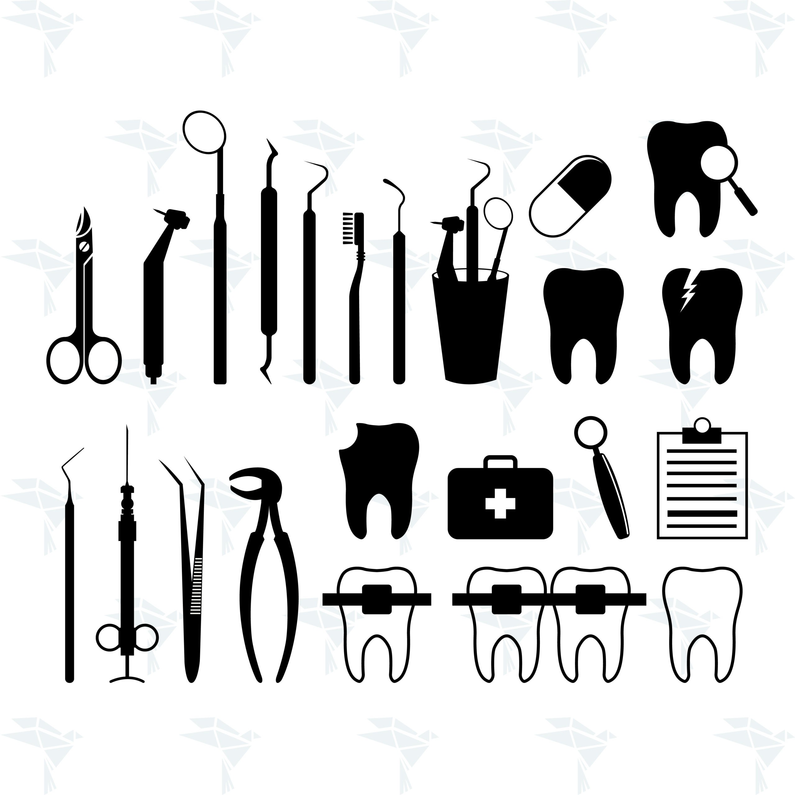 Dentist Tool SVG, PNG, DXF. Instant download files for Cricut Design Space,  Silhouette, Cutting, Printing, or more