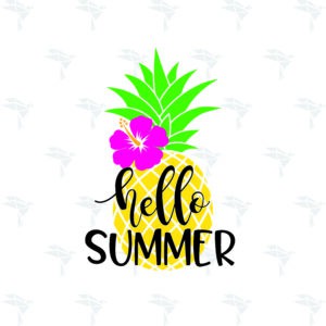 Hello Summer Pineapple SVG