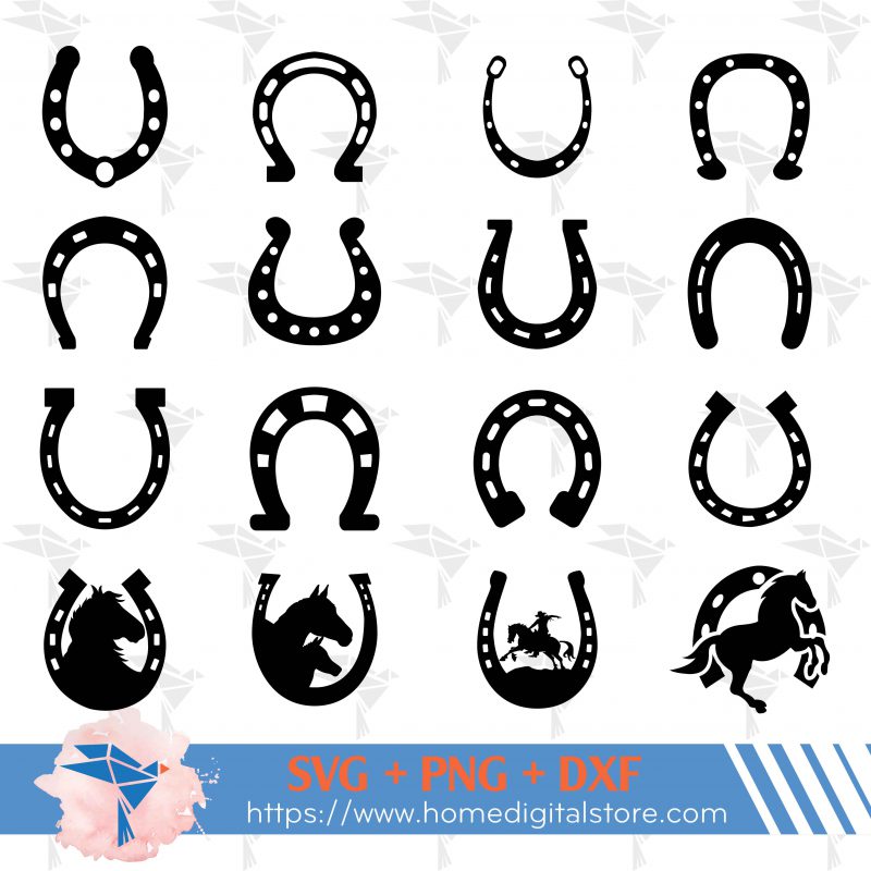 Horse Monogram SVG, PNG, DXF