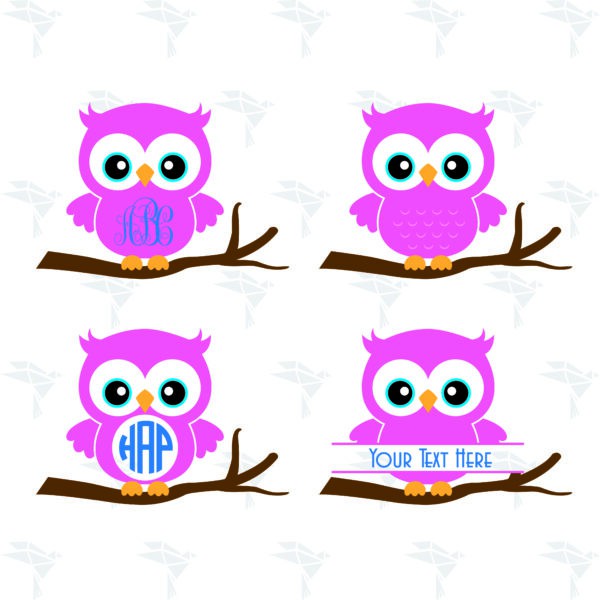 Owl Monogram SVG