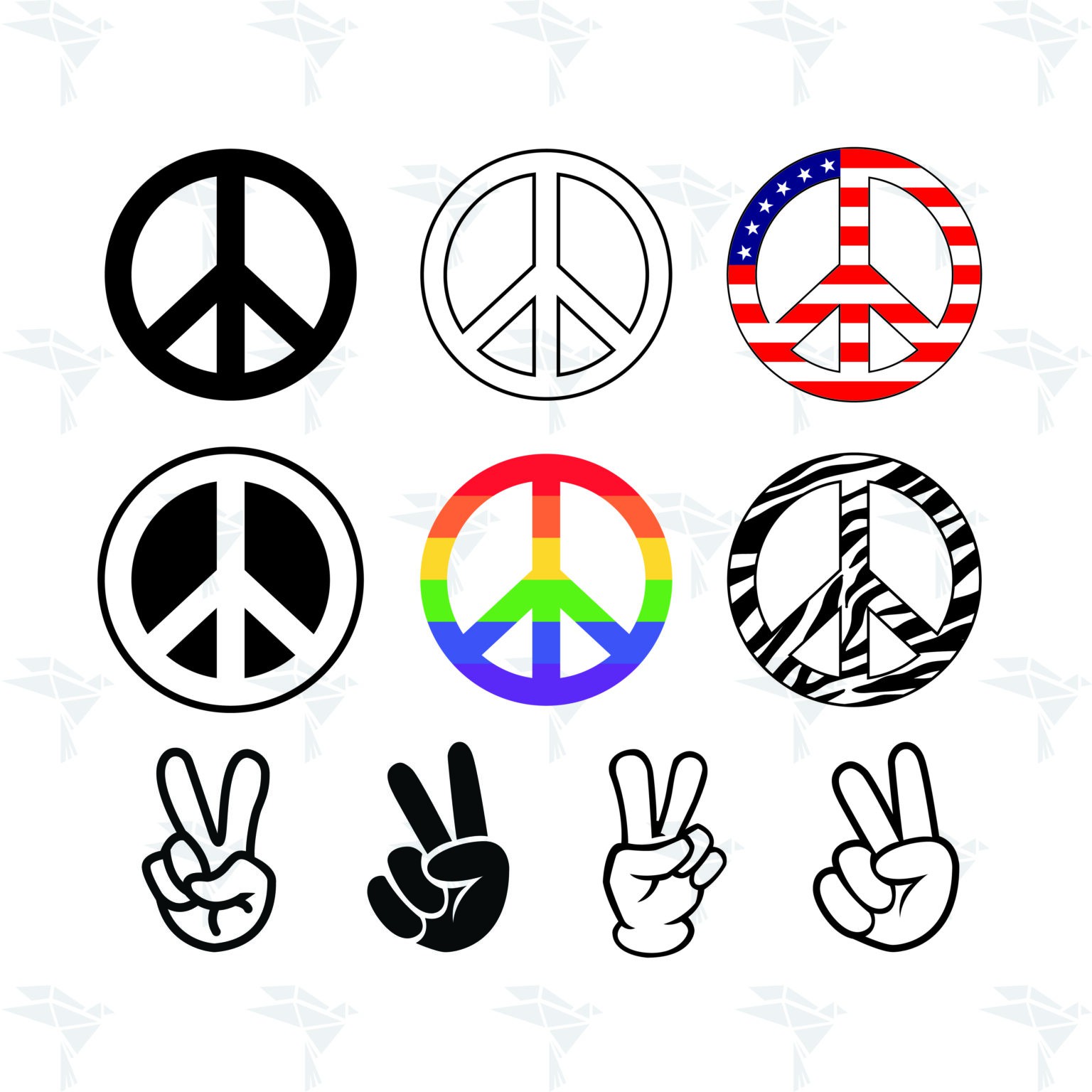 Peace Sign SVG, PNG, DXF for Cutting, Printing, Designing or more