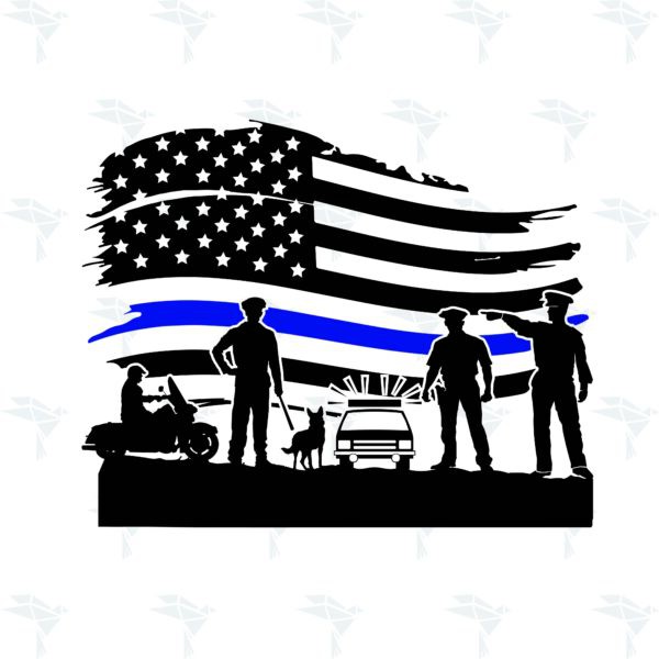 Police US Flag
