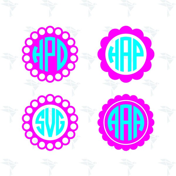 Sun Monogram Svg, Png, Dxf