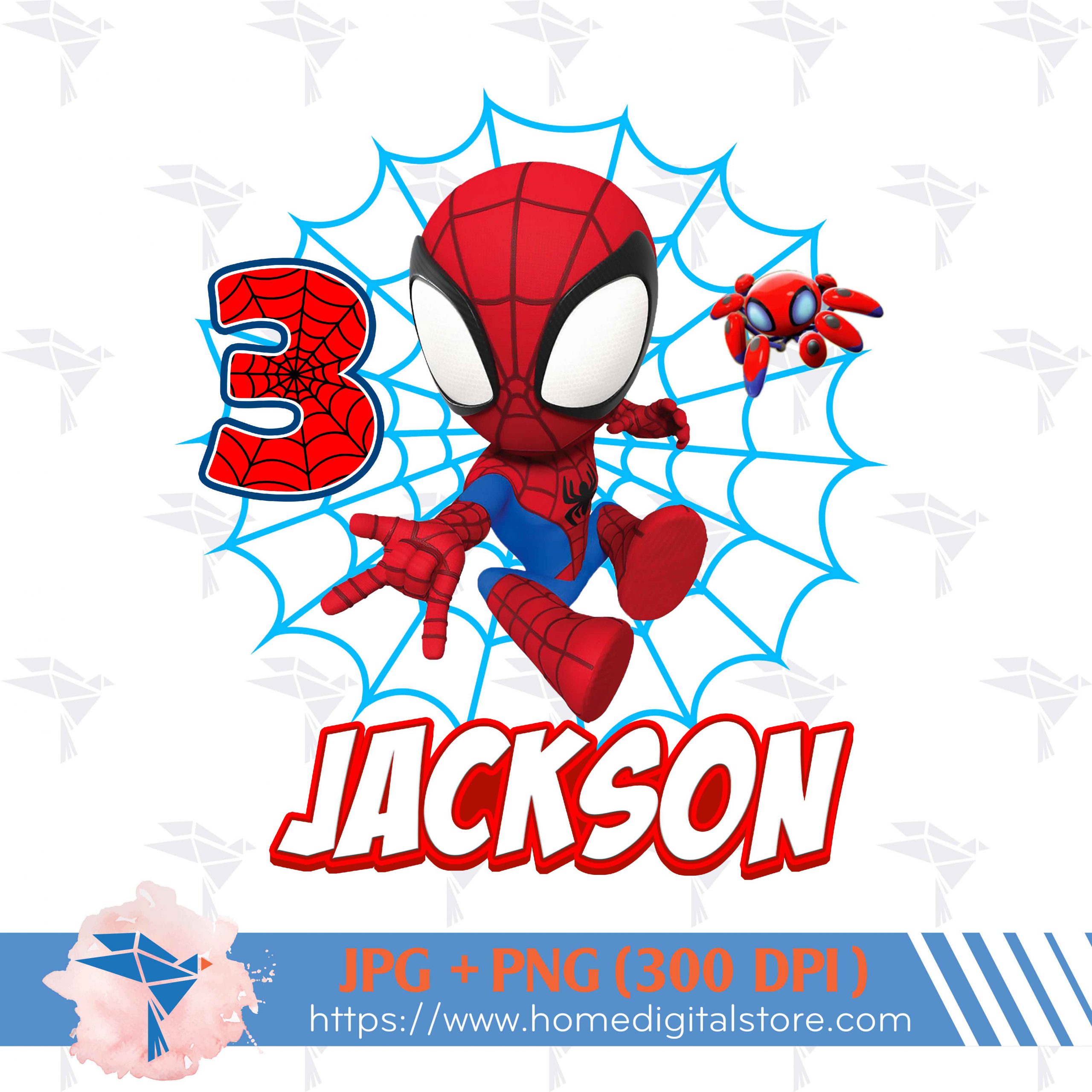 Spidey and His Amazing Friends Birthday PNG, JPG