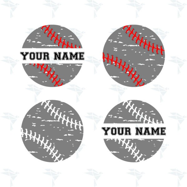 Distressed Split Baseball