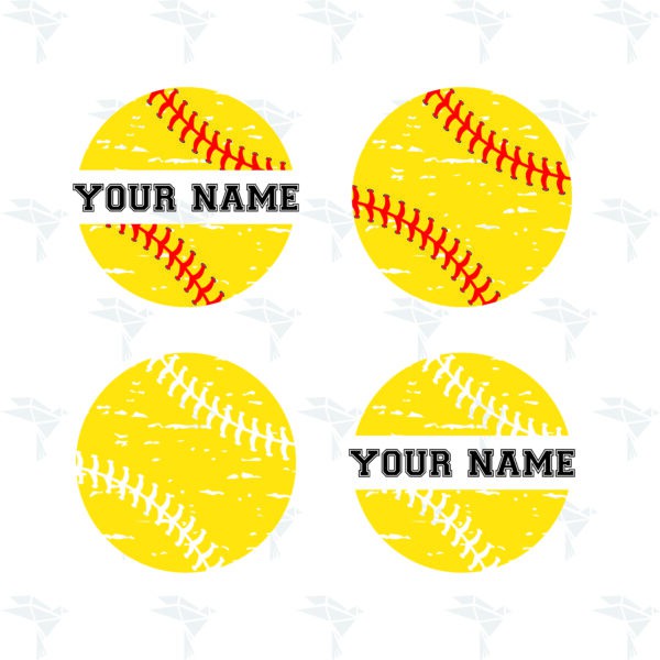 Split Distressed Softball