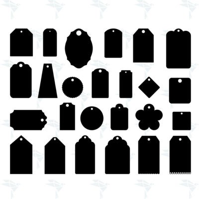 Tag Silhouette SVG, PNG, DXF for Cutting, Printing, Designing or more