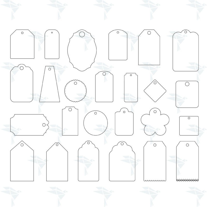 Tag Outline SVG, PNG, DXF for Cutting, Printing, Designing or more