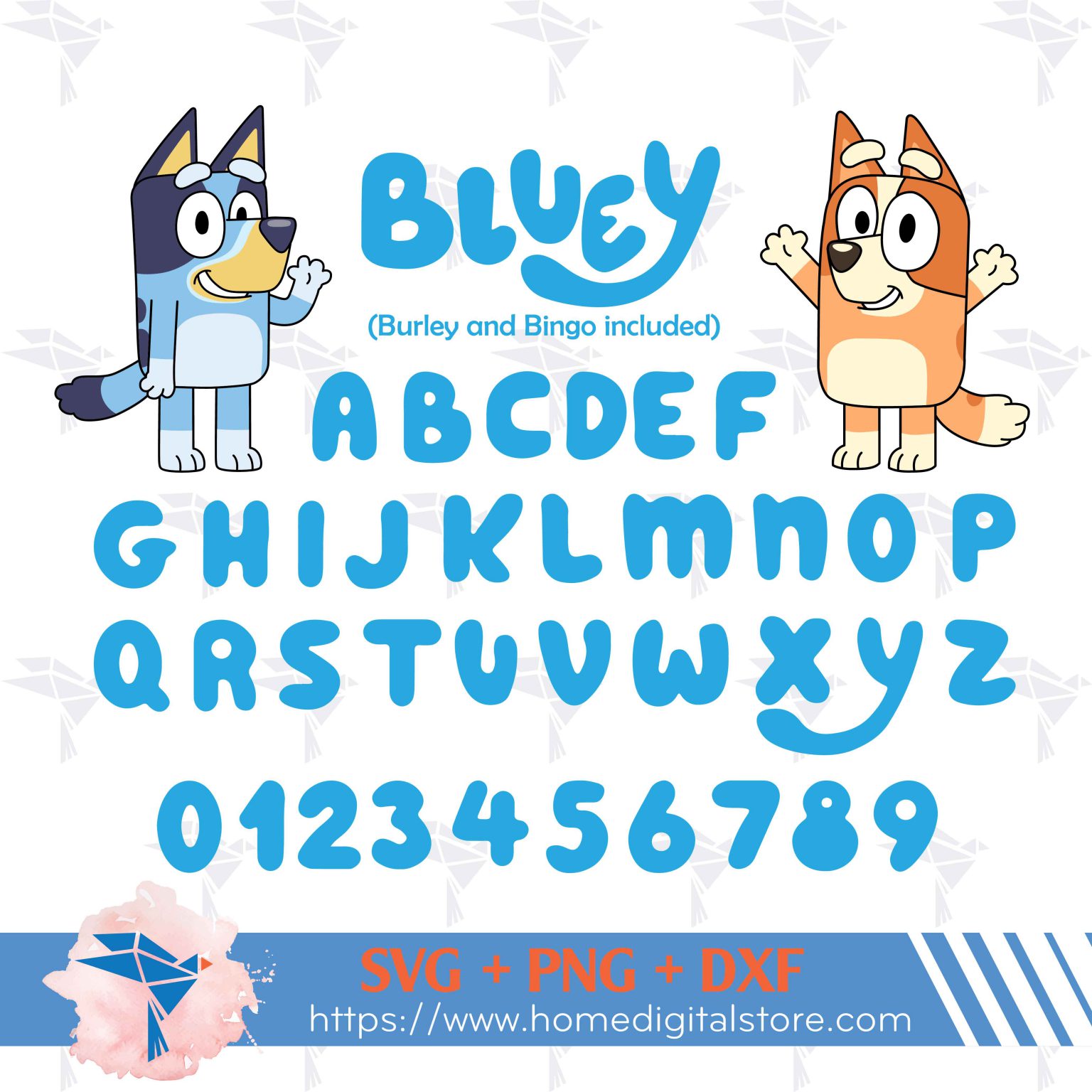 Bluey Font SVG, PNG, DXF