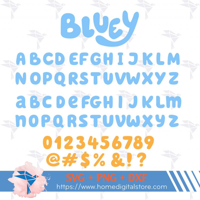 Bluey Font SVG, PNG, DXF