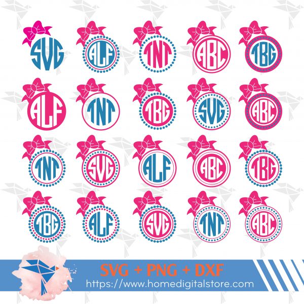 Bow Monogram Rgb 01