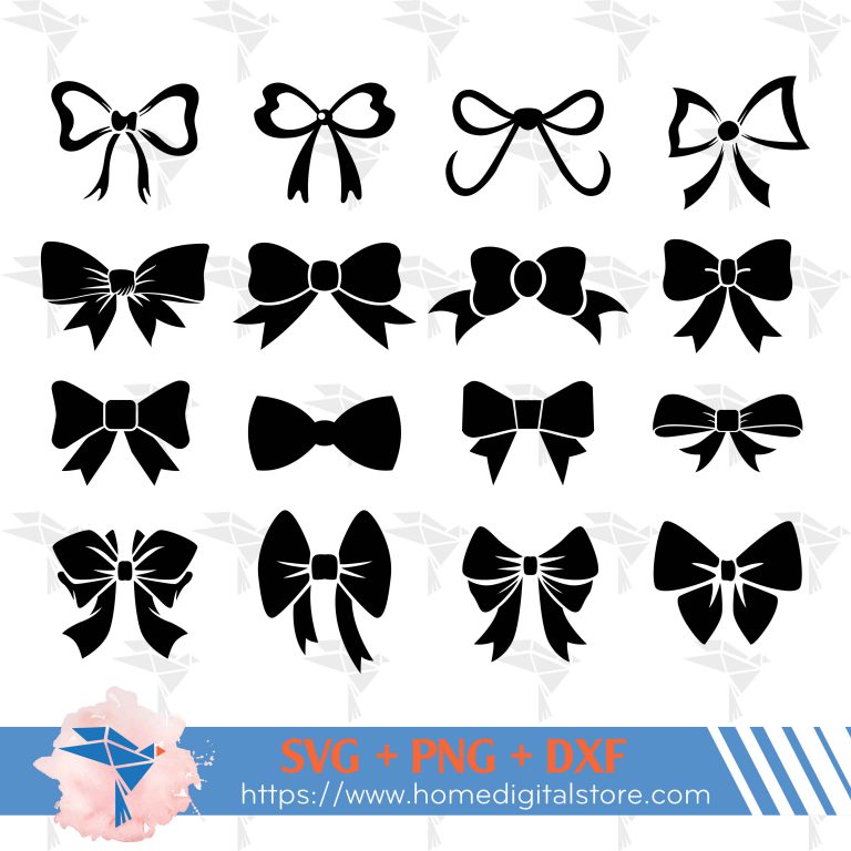 Bow Outline SVG, PNG, DXF