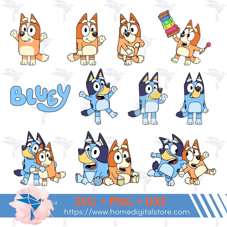 Bluey Svg, Png, Dxf