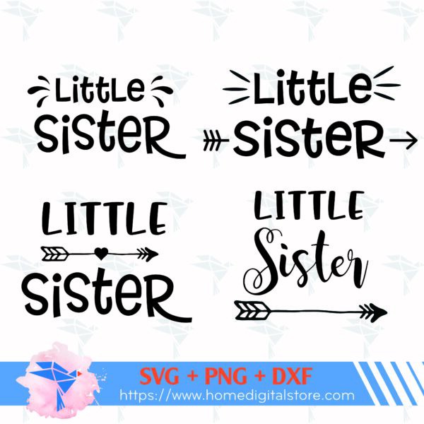 Little Sister SVG, PNG, DXF