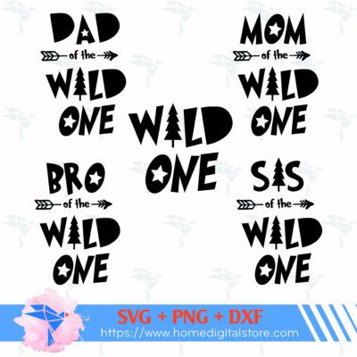 Wild One SVG, Family Wild One SVG, PNG, DXF