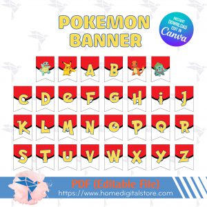Pokemon Birthday Banner