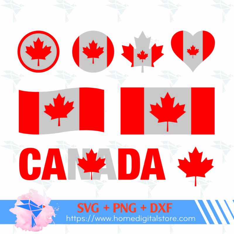 Canada Flag SVG, PNG, DXF