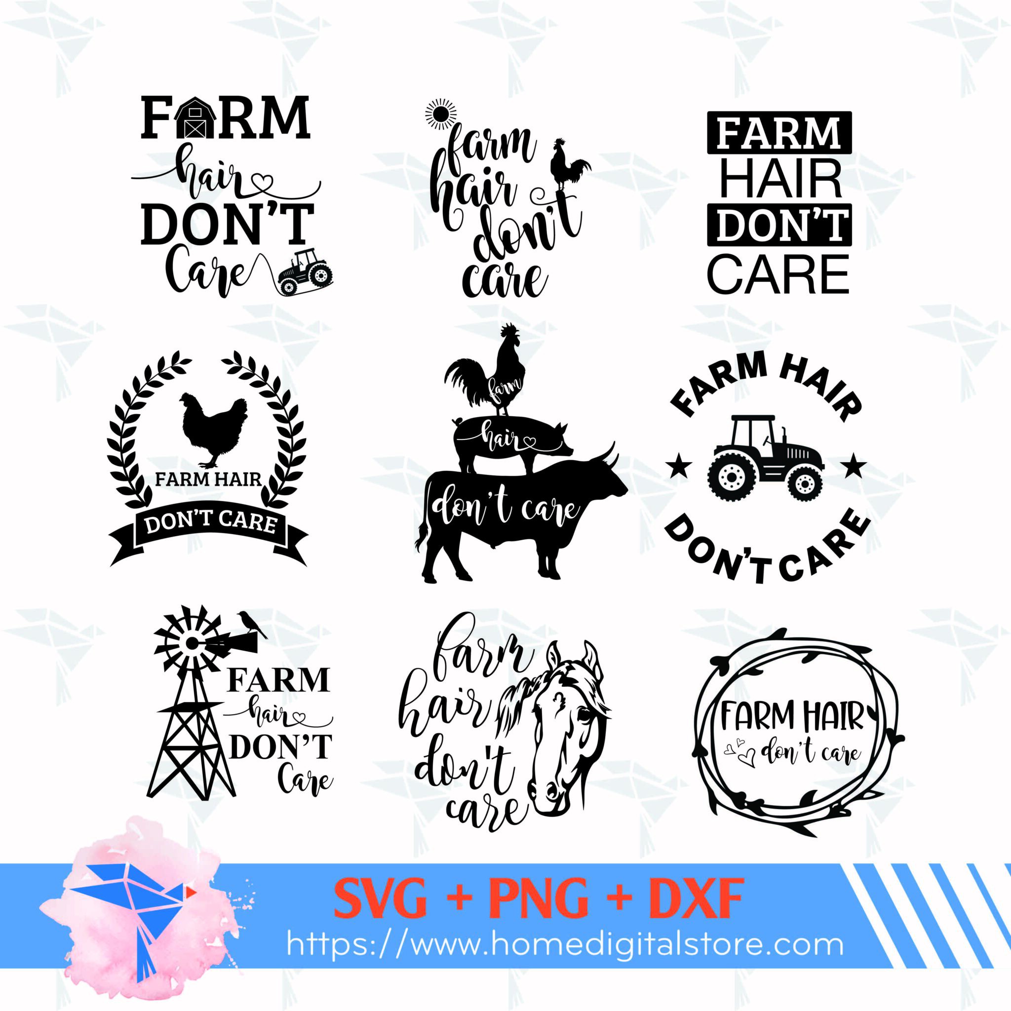 Farm Hair Don't Care SVG