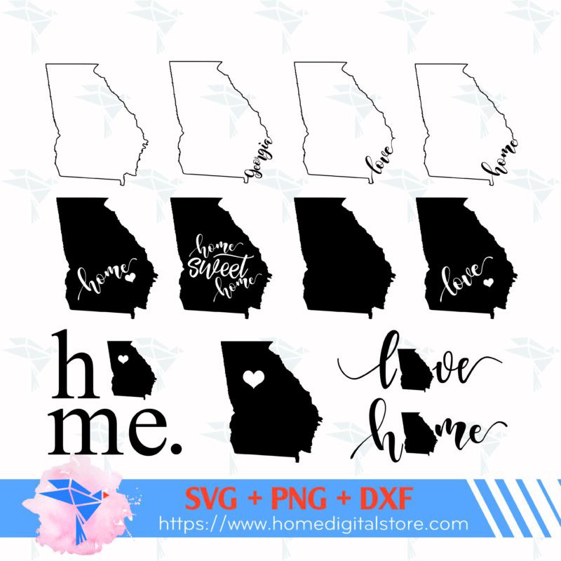 Love Georgia SVG, PNG, DXF