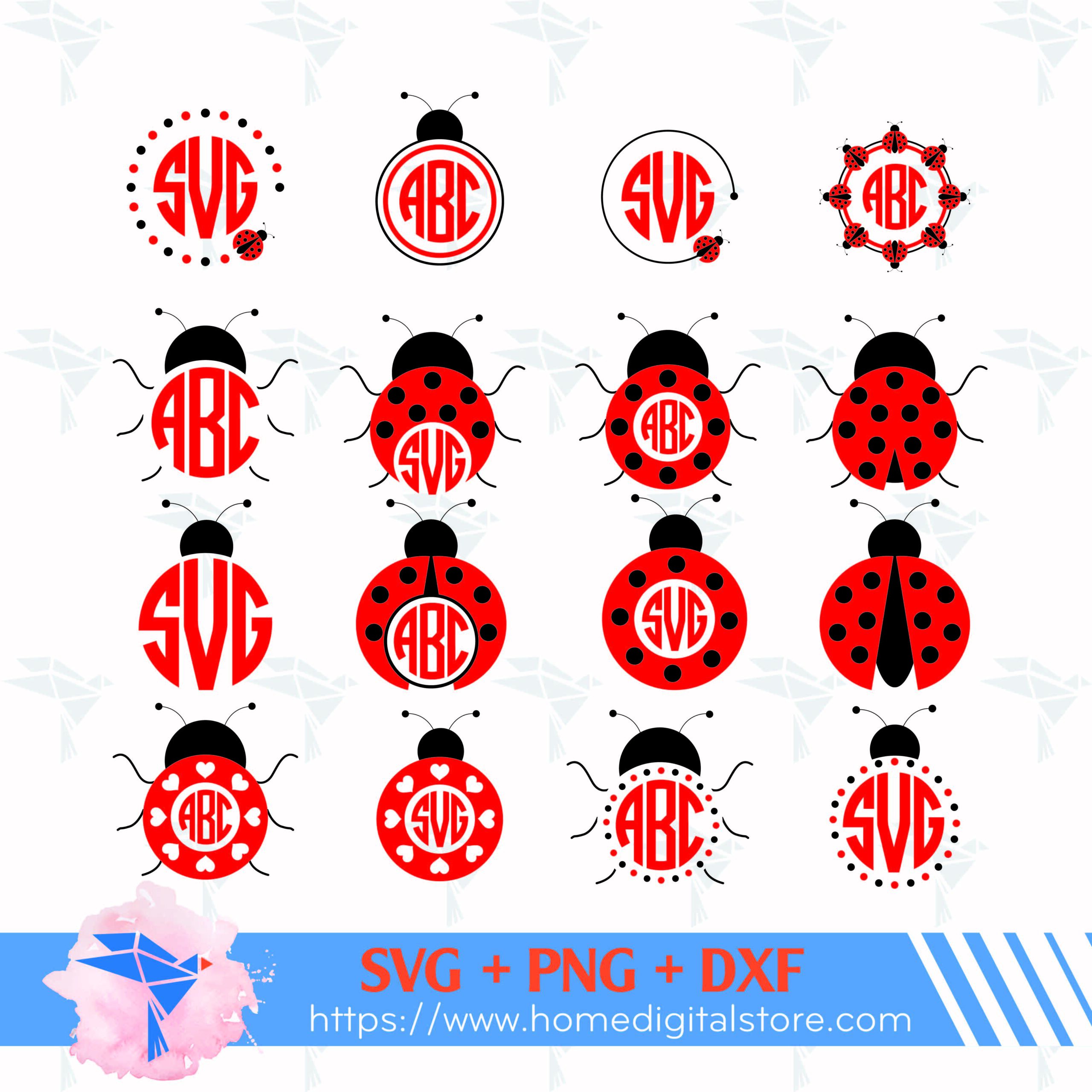 Ladybug svg - Lady Bug Cut File - svg - svg - dxf - eps - png - Silhouette  - Cricut - Digital File