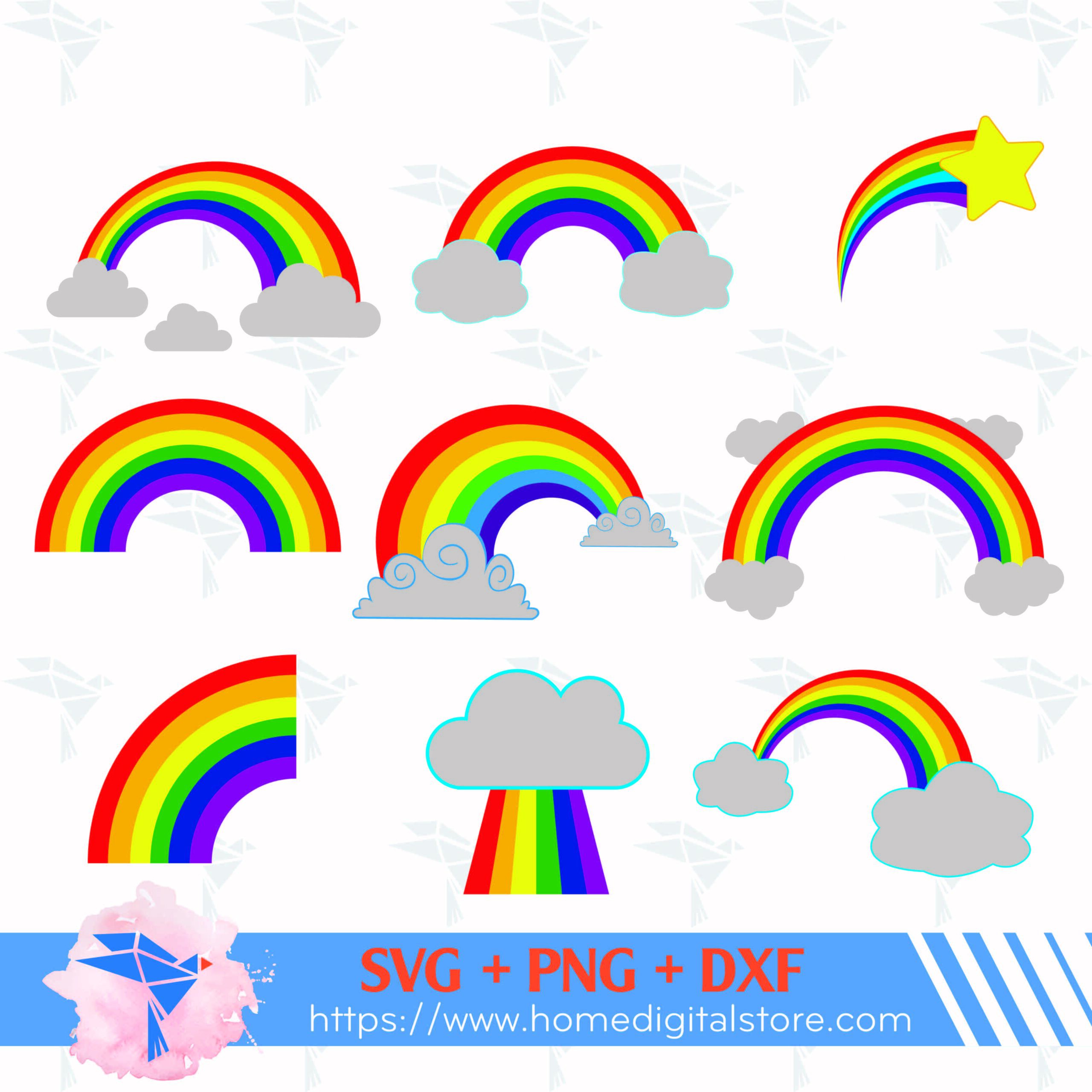 Download Rainbow Svg Rainbow Vector Rainbow Silhouette Rainbow Clipart