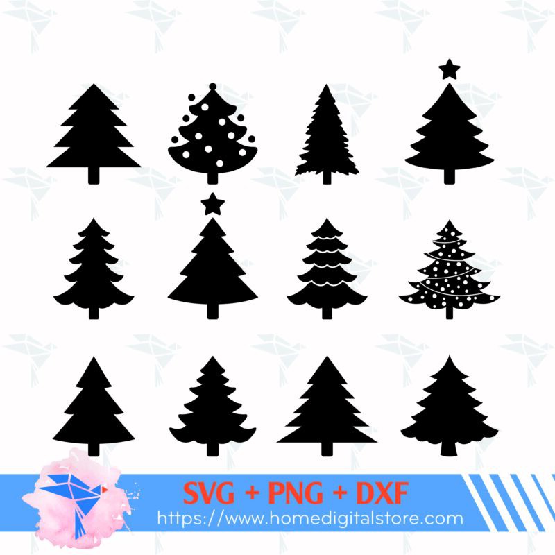 Christmas Tree SVG, PNG, DXF