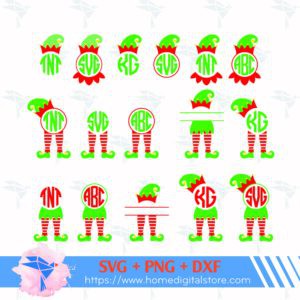 Download Elf Monogram Svg Elf Hat Svg Elf Leg Svg Christmas Svg