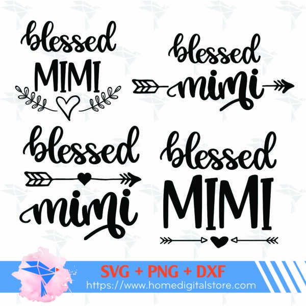 Blessed Mini SVG, PNG, DXF