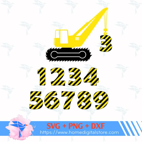Birthday Construction Car SVG for Cutting, Printing, Designing or more