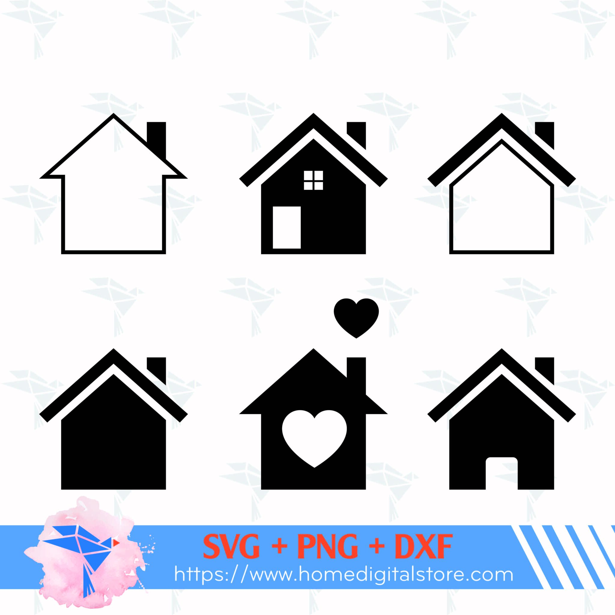 House SVG, PNG, DXF