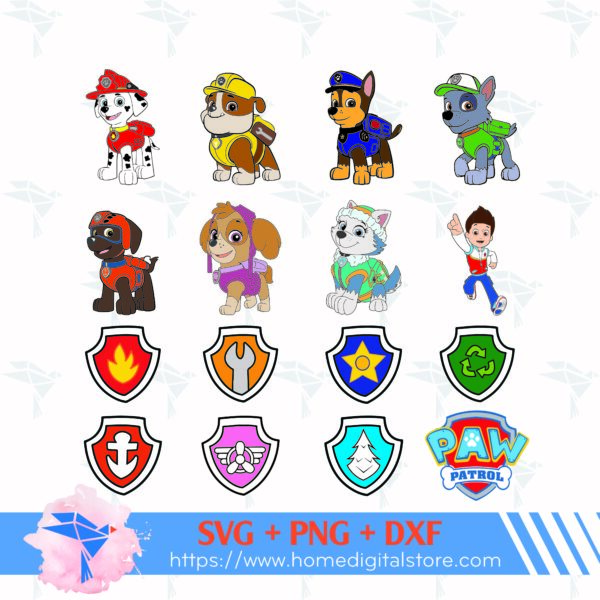 Paw Patrol SVG, PNG, DXF