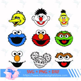 Sesame Street SVG, PNG, DXF