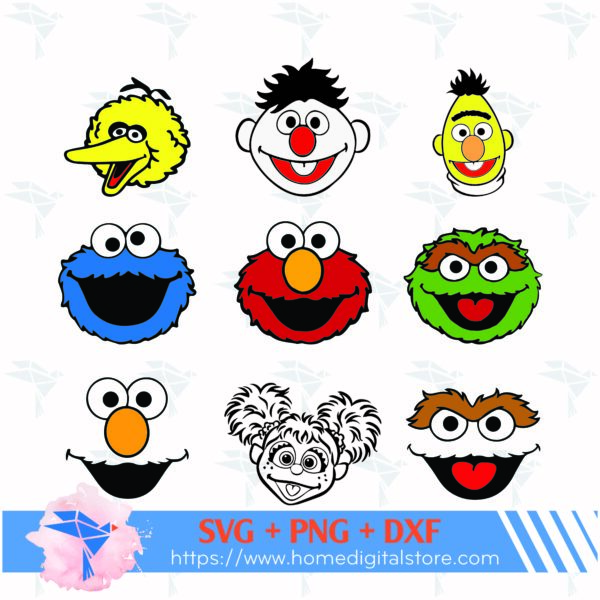 Sesame Street SVG, PNG, DXF