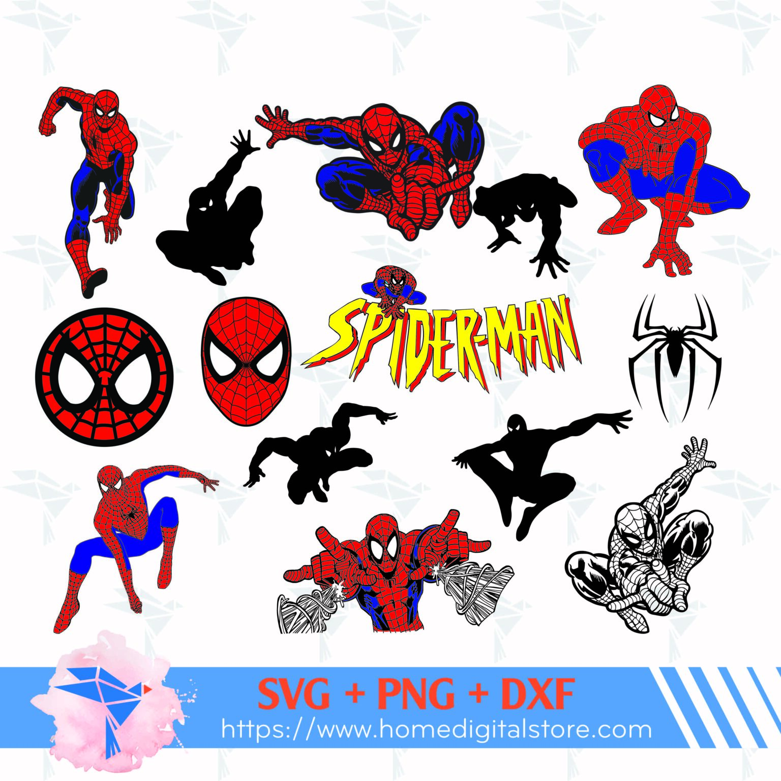 Spiderman SVG, PNG, DXF