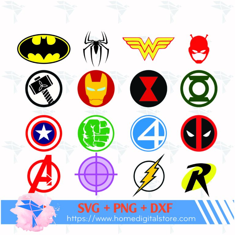 Superhero Logo SVG, PNG, DXF