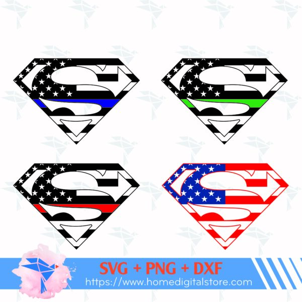Superman Logo US Flag