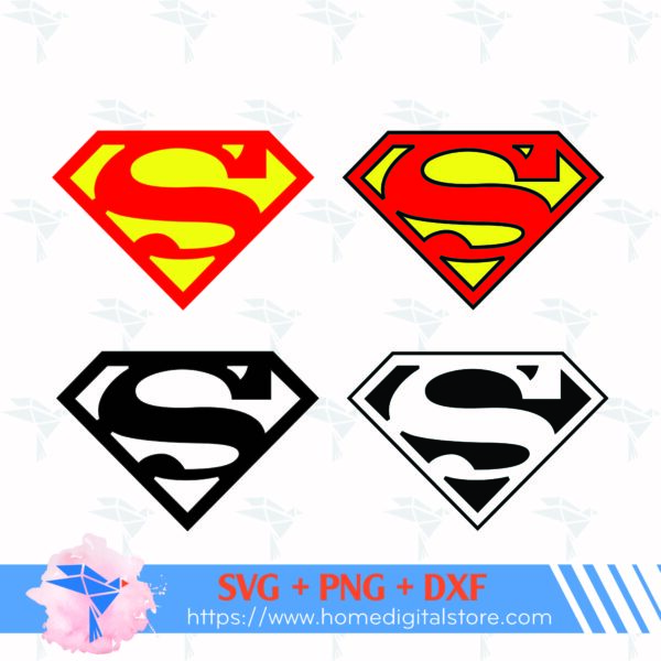 Superman Logo SVG, PNG, DXF