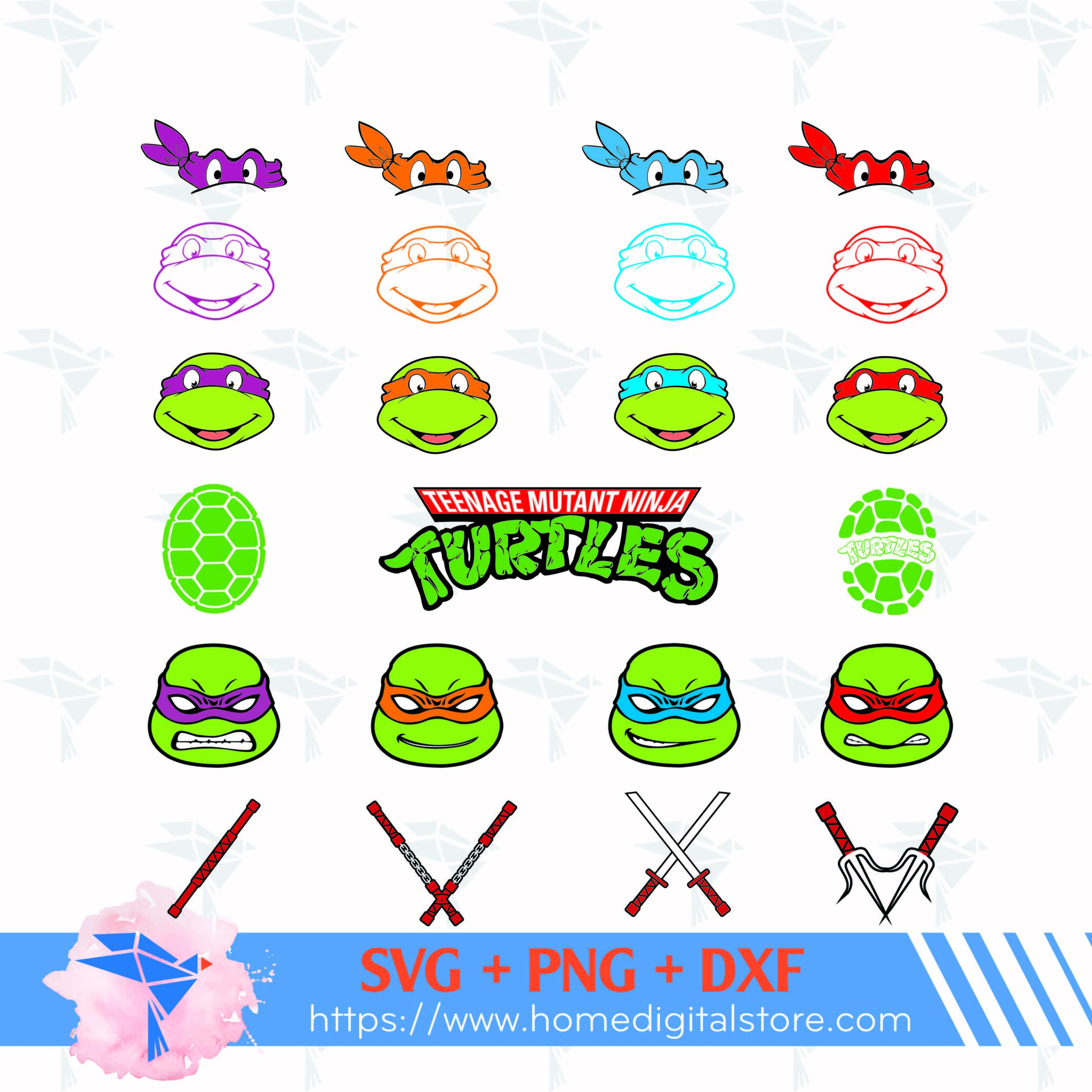 Ninja Turtles SVG, PNG, DXF