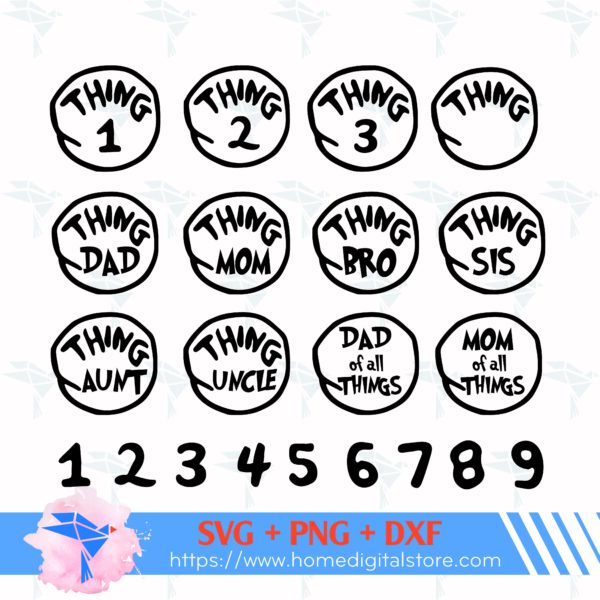 Cocomelon Numbers SVG, PNG, DXF