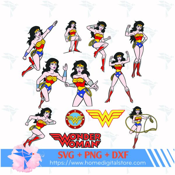 Wonder Woman SVG, PNG, DXF