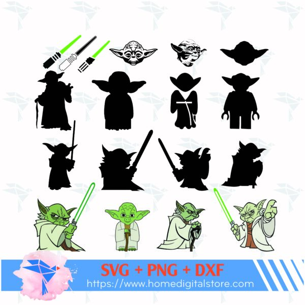 Yoda SVG, PNG, DXF