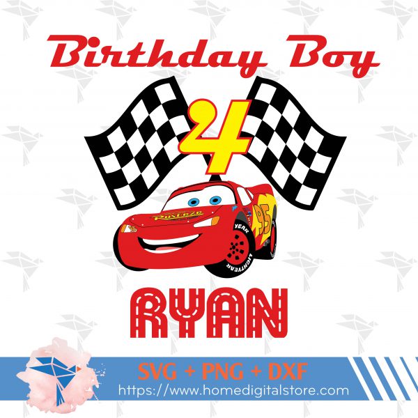 Disney Car Birthday SVG, PNG, DXF